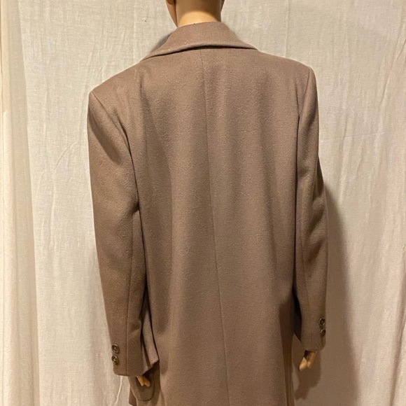 Vintage Jones New York Beige Heavy Wool Coat M - Picture 4 of 8